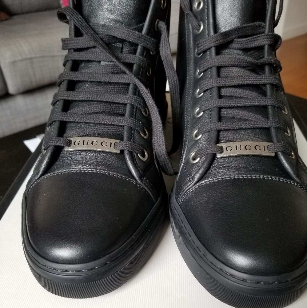 BNWB Gucci miro'soft black sneakers sz8.5 eu41.5